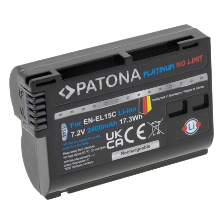 PATONA platynowa bateria EN-EL15C do aparatu Nikon Z5 Z6 Z7 Z8 D500 D800 D850 D7000 D7100 D7200 VFB12802