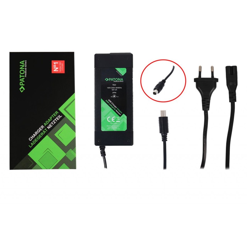 Zasilacz PATONA Premium 42V 2A do hulajnogi elektrycznej Xiaomi M365 M365 PRO PRO2 1S Nineboot ES1 ES2 ES3 ES4