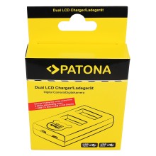 Ładowarka USB PATONA z podwójnym wyświetlaczem LCD f. Panasonic DMW-BLK22 DC-S5 G9 GH5 GH5S