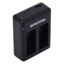 PATONA Podwójna ładowarka do GoPro Hero 9 Hero 10 Hero 11 AHDBT901 ADBAT001 ADDBD-211 z kablem Micro-USB w komplecie