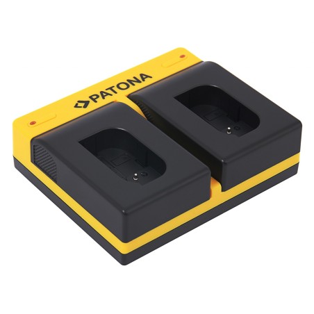 PATONA Ładowarka Dual do Panasonic DMW-BLK22 DC-S5, DC-S9, G9, GH5, GH5S – z kablem Micro USB