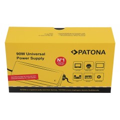Uniwersalny zasilacz PATONA 90W do notebooka, drukarki, sprzętu HiFi, muzyki, zewnętrznego dysku twardego z 8 różnymi wtyczkami 
