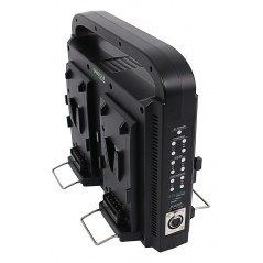 Kompaktowa, równoległa, 4-kierunkowa, wąska ładowarka PATONA do akumulatorów Sony Red DSLR V-Mount z funkcją zasilania wraz z ba