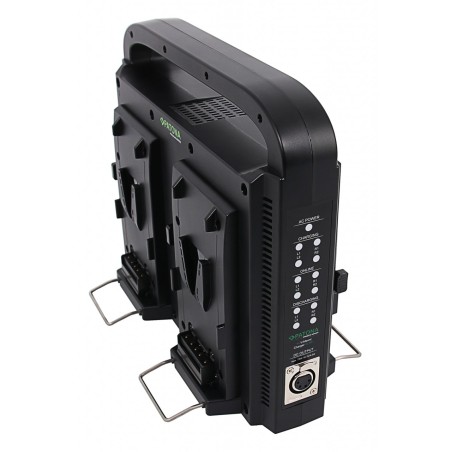 PATONA Premium Kompaktowa 4-kanałowa ładowarka do akumulatorów Sony Red DSLR V-Mount z funkcją zasilania oraz z kablem XLR