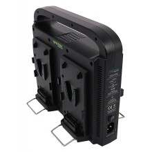 PATONA Premium Kompaktowa 4-kanałowa ładowarka do akumulatorów Sony Red DSLR V-Mount z funkcją zasilania oraz z kablem XLR