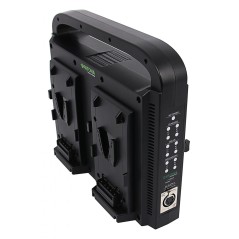 Kompaktowa, równoległa, 4-kierunkowa, wąska ładowarka PATONA do akumulatorów Sony Red DSLR V-Mount z funkcją zasilania wraz z ba