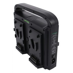 Kompaktowa, równoległa, 4-kierunkowa, wąska ładowarka PATONA do akumulatorów Sony Red DSLR V-Mount z funkcją zasilania wraz z ba