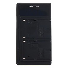 Ładowarka USB PATONA z podwójną diodą LED f. Sony NP-FM50 NP-F550 NP-F750 NP-F970