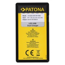 Ładowarka USB PATONA z podwójną diodą LED f. Sony NP-FM50 NP-F550 NP-F750 NP-F970