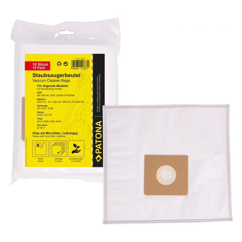 Worek do odkurzacza PATONA 10 z wielowarstwowym polarem w komplecie. Mikrofiltr Swirl Y50 f. AFK Clatronic Brudny Diabeł... Worek do odkurzacza PATONA 10 z wielowarstwowym polarem w komplecie. Mikrofiltr Swirl Y50 f. AFK Clatronic Brudny Diabeł...