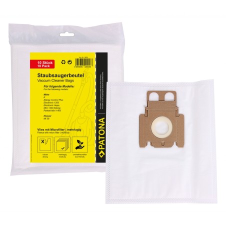 PATONA Worki do odkurzacza 10 szt. z mikrofiltrem do Miele Typ K / Swirl M52