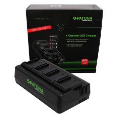 PATONA Premium 4-krotna ładowarka LP-E6 do Canon EOS 5D 60D 60Da 6D 7D EOS70D EOS-70D EOS R Mark II Mark III
