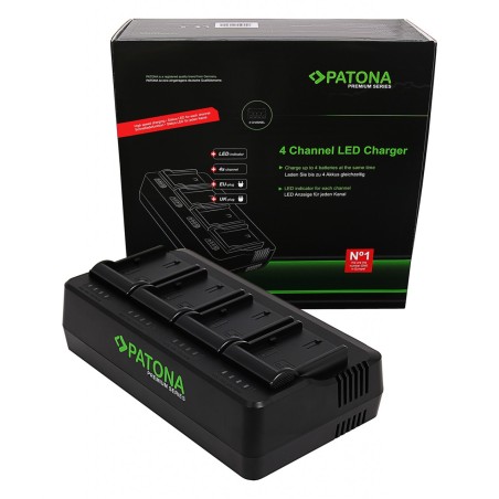 PATONA Premium 4-krotna ładowarka LP-E6 do Canon EOS 5D 60D 60Da 6D 7D EOS70D EOS-70D EOS R Mark II Mark III