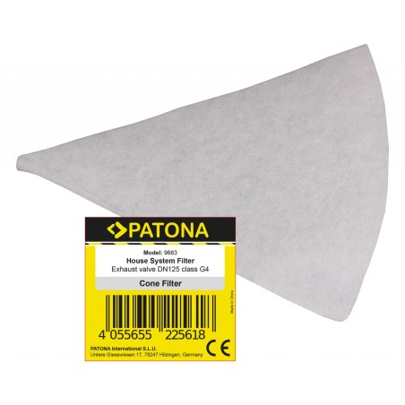 Filtr stożkowy PATONA do zaworu wydechowego DN 125 klasa G4